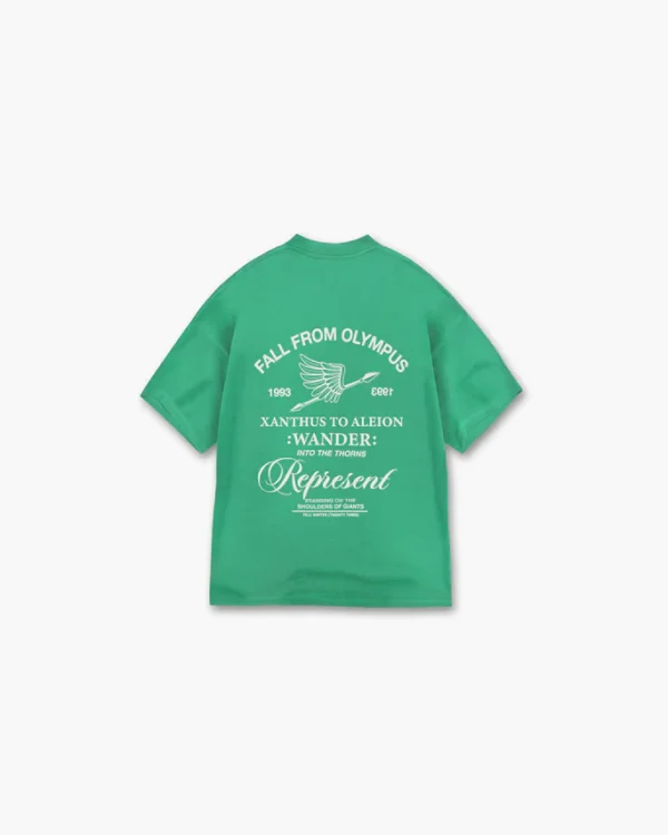 REPRESENT FALL FROM OLYMPUS GREEN T-SHIRT